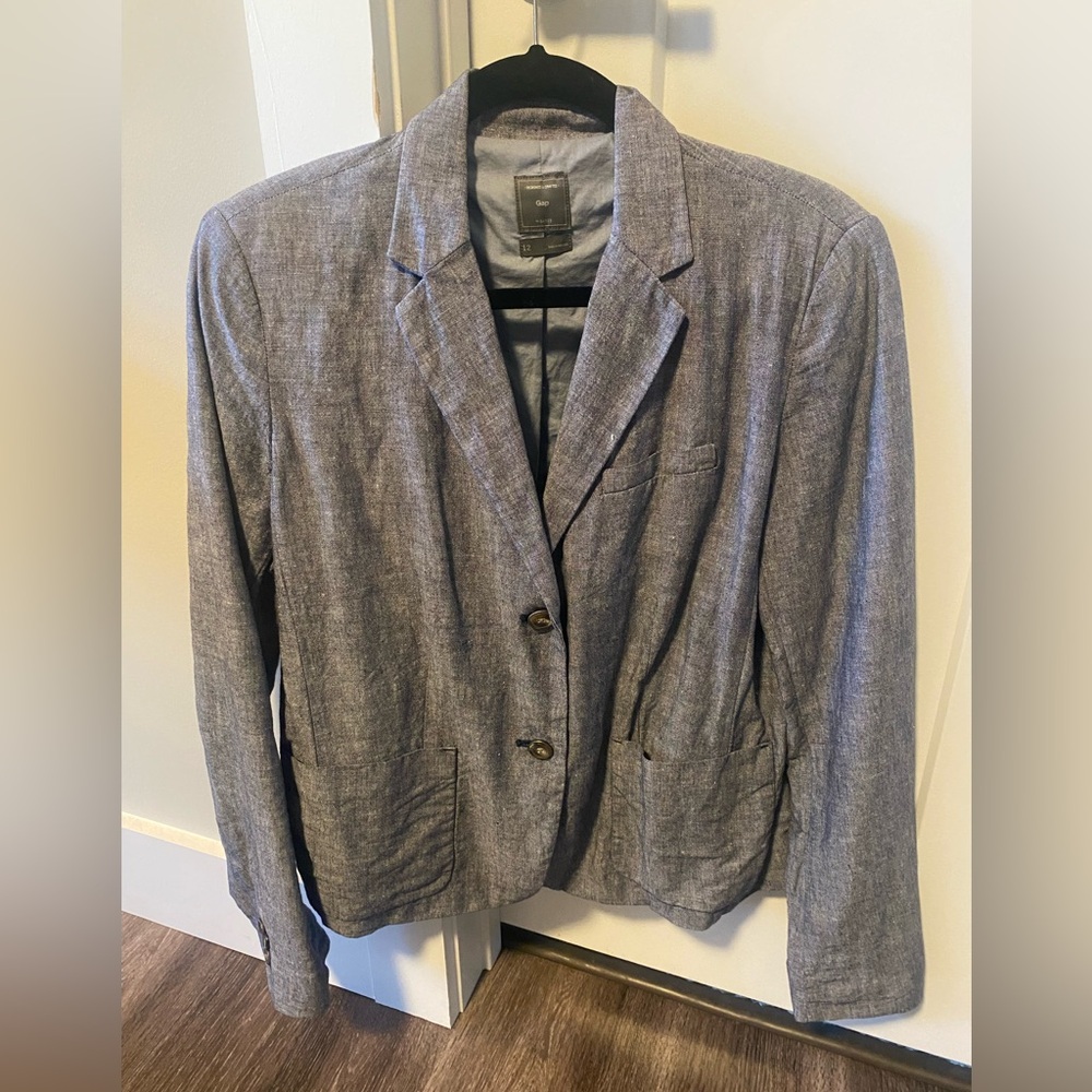 Blue/denim blazer from Gap! Easy to dress up or down size 12